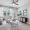 living room with fan couch and coffee table